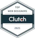 top-web-designers-2021-clutch EWD Named by Clutch among Top Web Designers in the UK for 2021. Photo shows Clutch Top Web Designers Award 2021 badge.